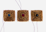 Newest Deco Squares Statement Bracelet - bronze