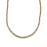 Boho Blues Necklace: Labradorite, Apatite, or Iolite with bronze beads