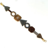 Geometric Rich Earth Tone Bracelet