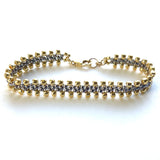 Two-tone Beaded Bracelet (wider version)