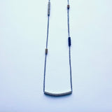 Asymmetric Mixed Metallic Statement Necklace