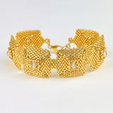 Newest Deco Squares Statement Bracelet - silver