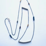 Asymmetric Mixed Metallic Statement Necklace