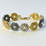 Hexagon Tri-Tone Bracelet