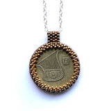 Upcycled Israeli 1/2 Shekel Coin Pendant