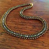 Flat Spiral Necklace - Two Tone