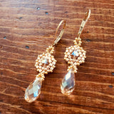 Dainty Hexagon Briolette Earrings