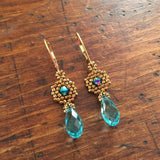 Dainty Hexagon Briolette Earrings