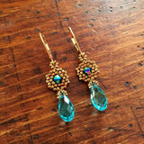 Dainty Hexagon Briolette Earrings