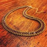 Flat Spiral Necklace - Two Tone