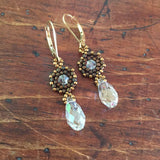 Dainty Hexagon Briolette Earrings