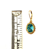 Oval Crystal Earrings