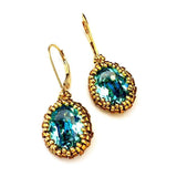 Oval Crystal Earrings