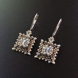 Square Crystal Deco Earrings