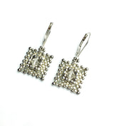 Two-Tone Deco Earrings