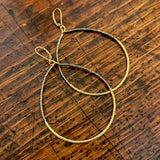 Boho Two Tone Hoop Earrings