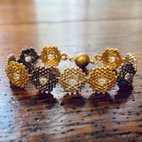 Hexagon Tri-Tone Bracelet