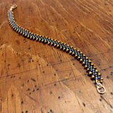 Two-tone Beaded Bracelet (wider version)