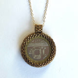 Upcycled 10 Franc Coin Pendant