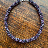 New Chunky 'Purple People' Beaded Rope Necklace