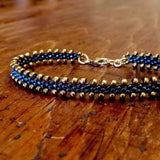 Two-tone Beaded Bracelet (wider version)