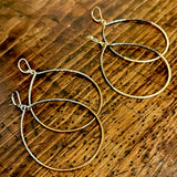 Boho Two Tone Hoop Earrings