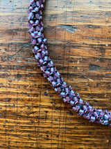 New Chunky 'Purple People' Beaded Rope Necklace