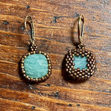 Amazonite Squared Earrings