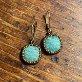 Amazonite Squared Earrings