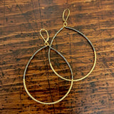 Boho Two Tone Hoop Earrings