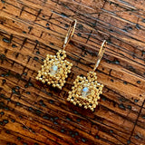 Two-Tone Deco Earrings