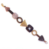 Geometric Rich Earth Tone Bracelet
