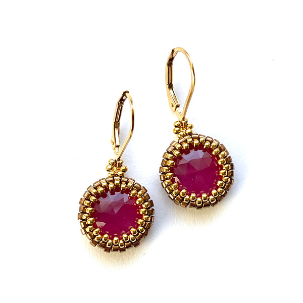 Ruby Sapphire Earrings