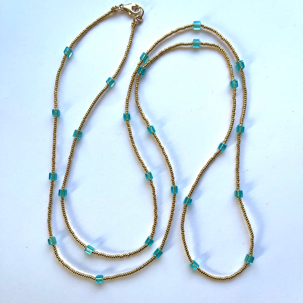 Long Gold Color Pop Necklace