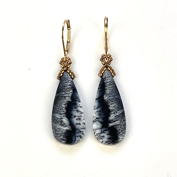 Dendritic Opal Earrings