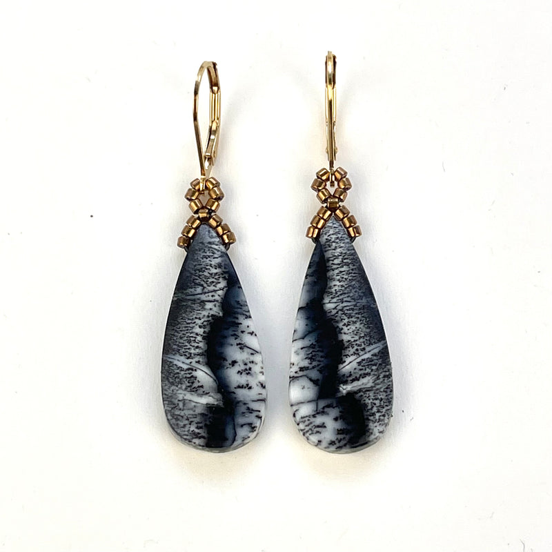 Dendritic Opal Earrings