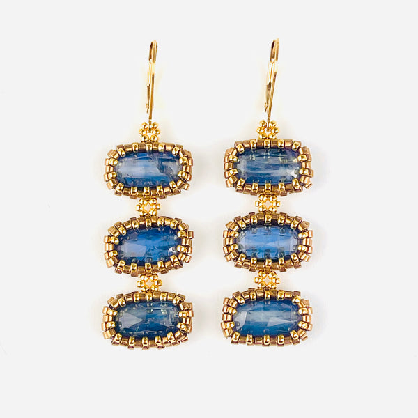 New! Blue Kyanite Limited Edition Statement Earrings - #2 of 3