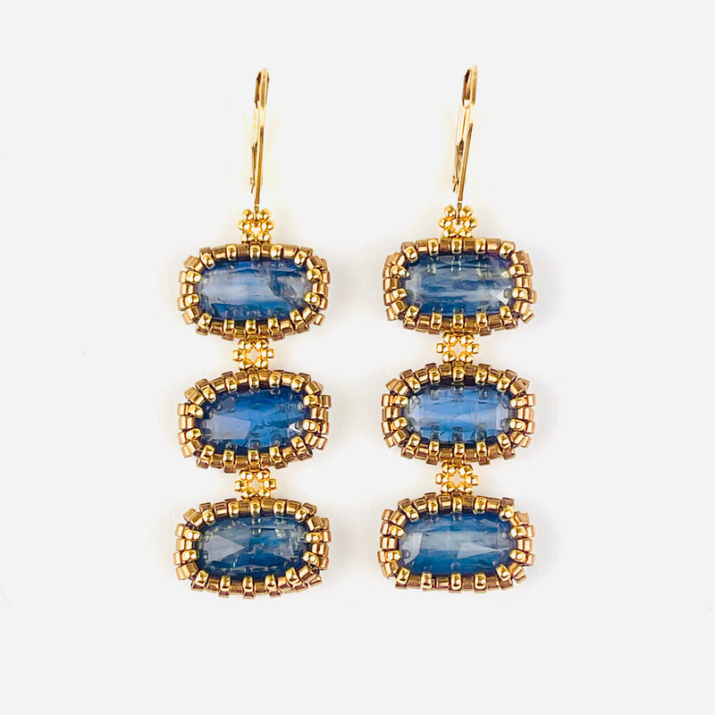 New! Blue Kyanite Limited Edition Statement Earrings - #2 of 3