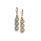Gemstone Earrings - 3-drop