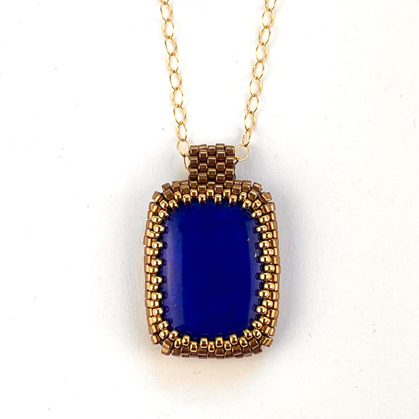 Lapis Lazuli Rectangular Pendant