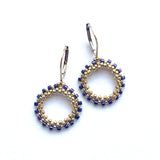 Lime Open Circle Earrings