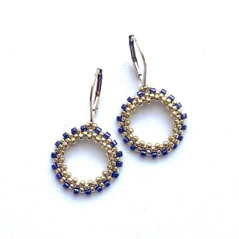 Lime Open Circle Earrings