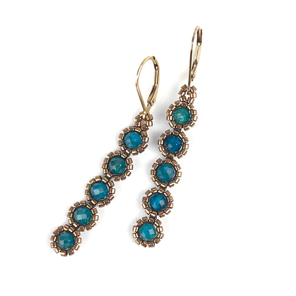 New Apatite 5-Drop Earrings