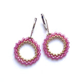 Turquoise Open Circle Earrings