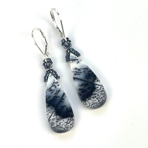 Dendritic Opal Earrings
