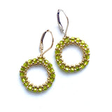 Turquoise Open Circle Earrings