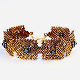 Newest Deco Squares Statement Bracelet - bronze