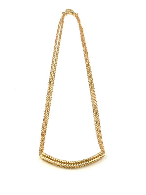 New Herringbone Bar Necklace