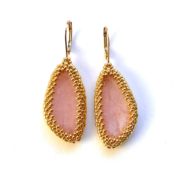 Morganite Statement Earrings