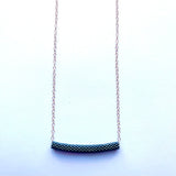 Minimalist Long Beaded Bar Necklace